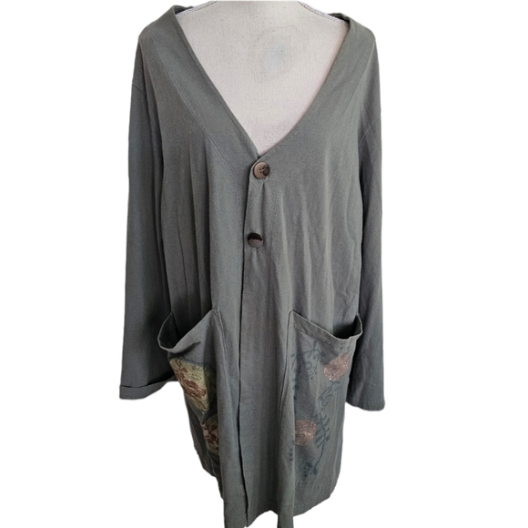 Blue Fish Vintage Sage Hand Printed Skirt Set - Picture 2 of 16